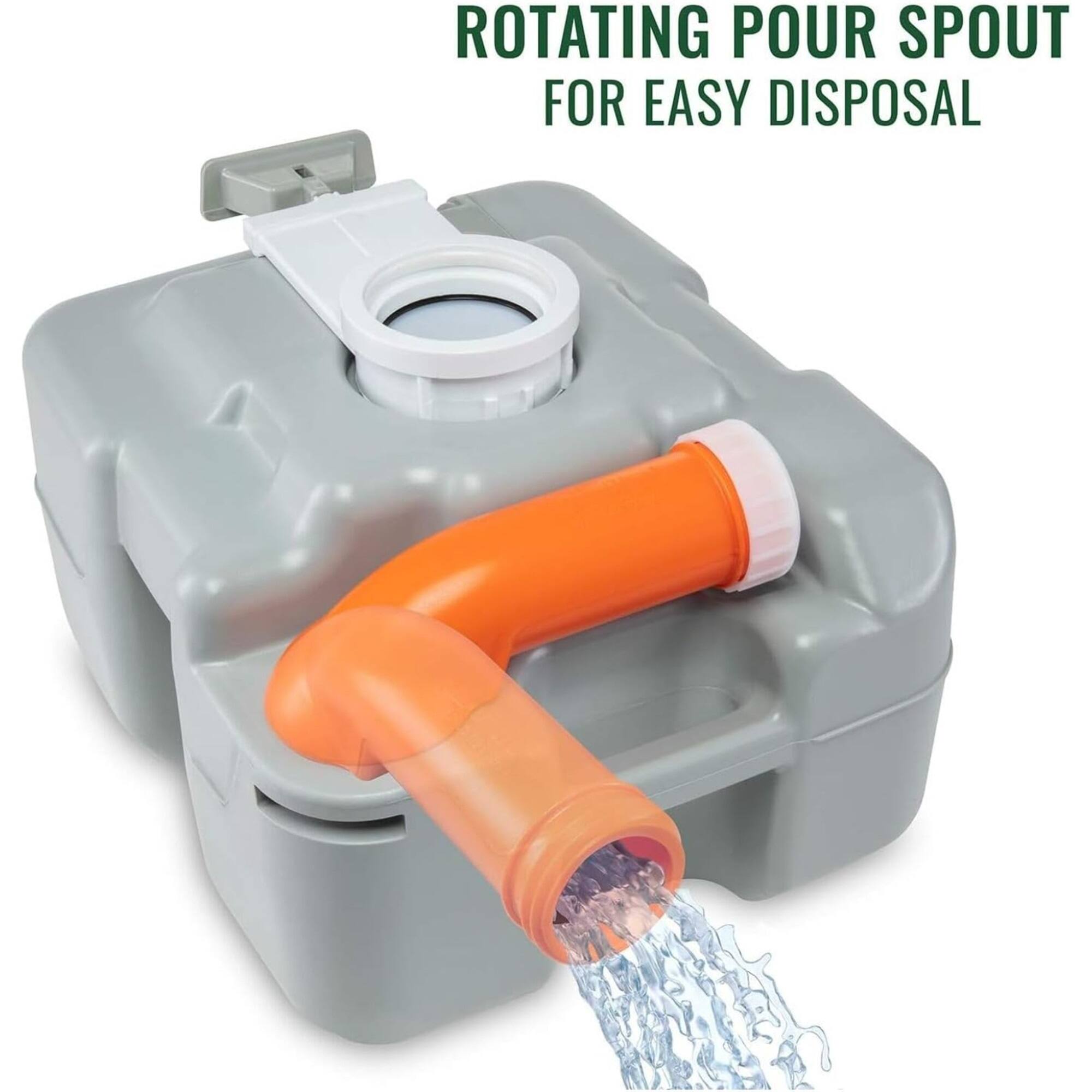 ROTATING POUR SPOUT FOR EASY DISPOSAL