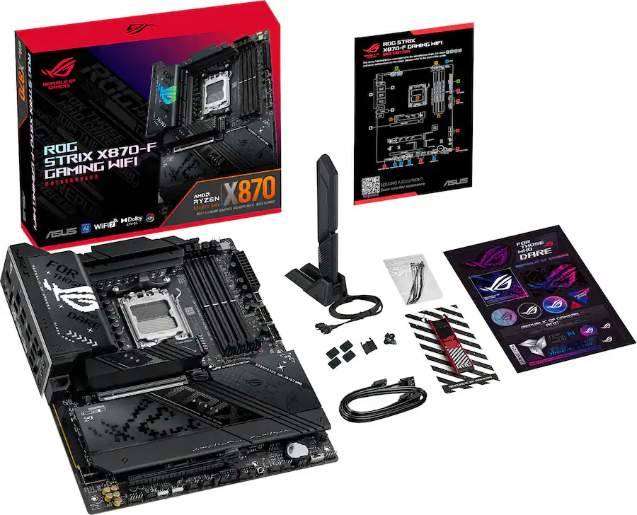 ASUS ROG STRIX X870 F GAMING WIFI (Socket AM5) AMD X870 ATX DDR5 ASUS ROG STRIX X870 F GAMING WIFI (Socket AM5) AMD X870 ATX DDR5