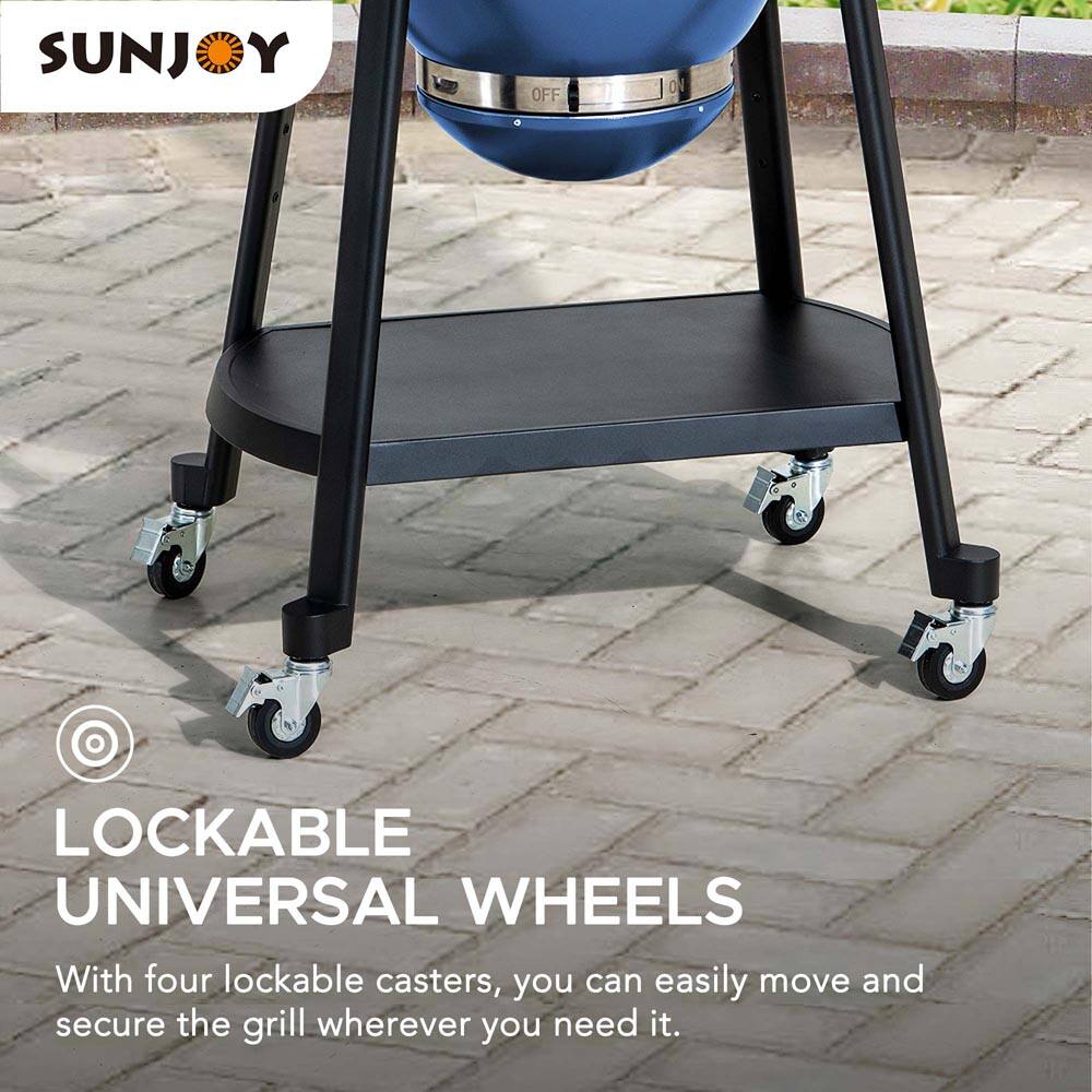 SUNJOY Y OFF O LOCKABLE UNIVERSAL WHEELS

With four lockable casters, you can easily move and secure the grill wherever you need it.