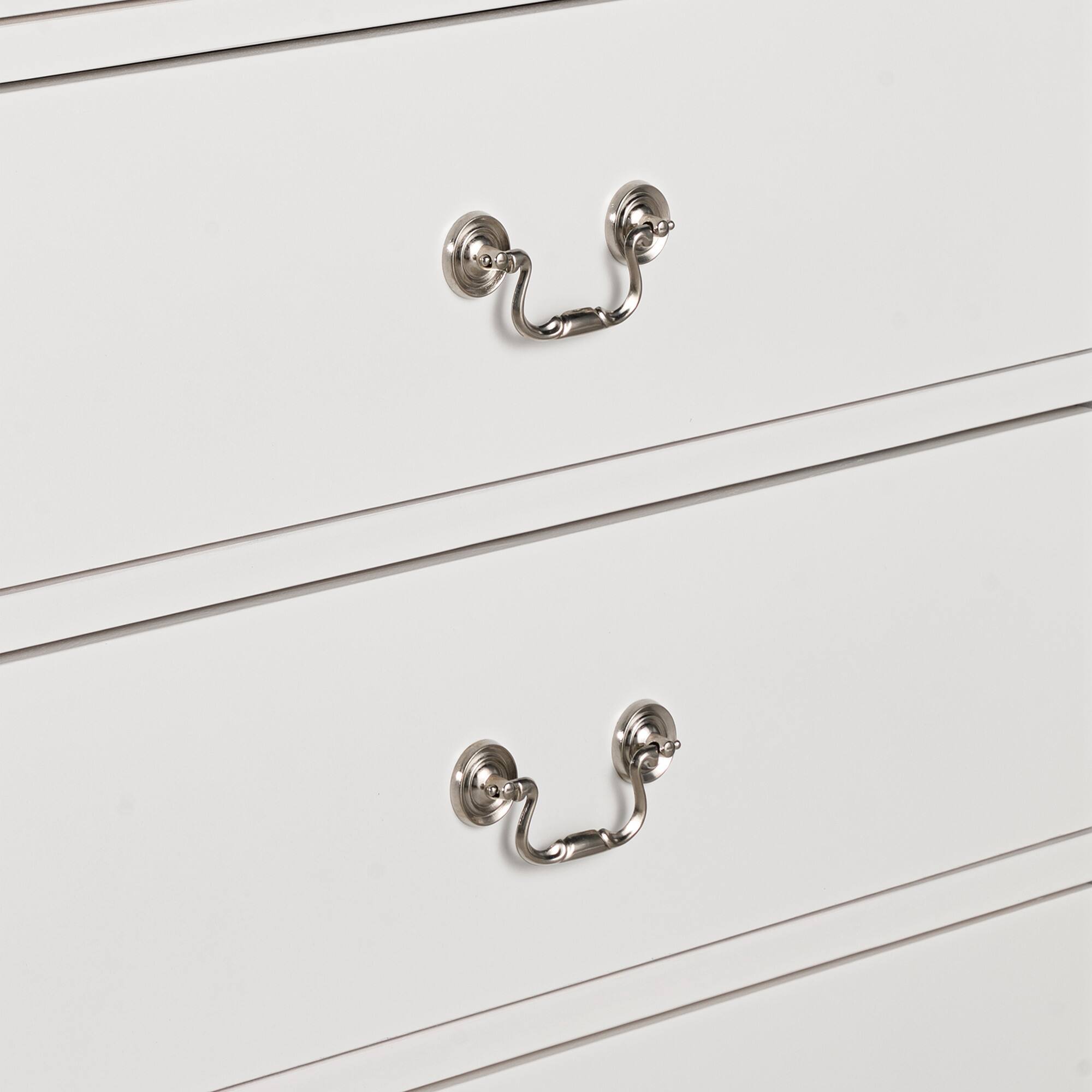 Alt View 6. Vaczon - Solid Wood Storage Chest with English Dovetail Drawers Multi-Functional Home Organizer for Bedroom Office or Living Room - White.