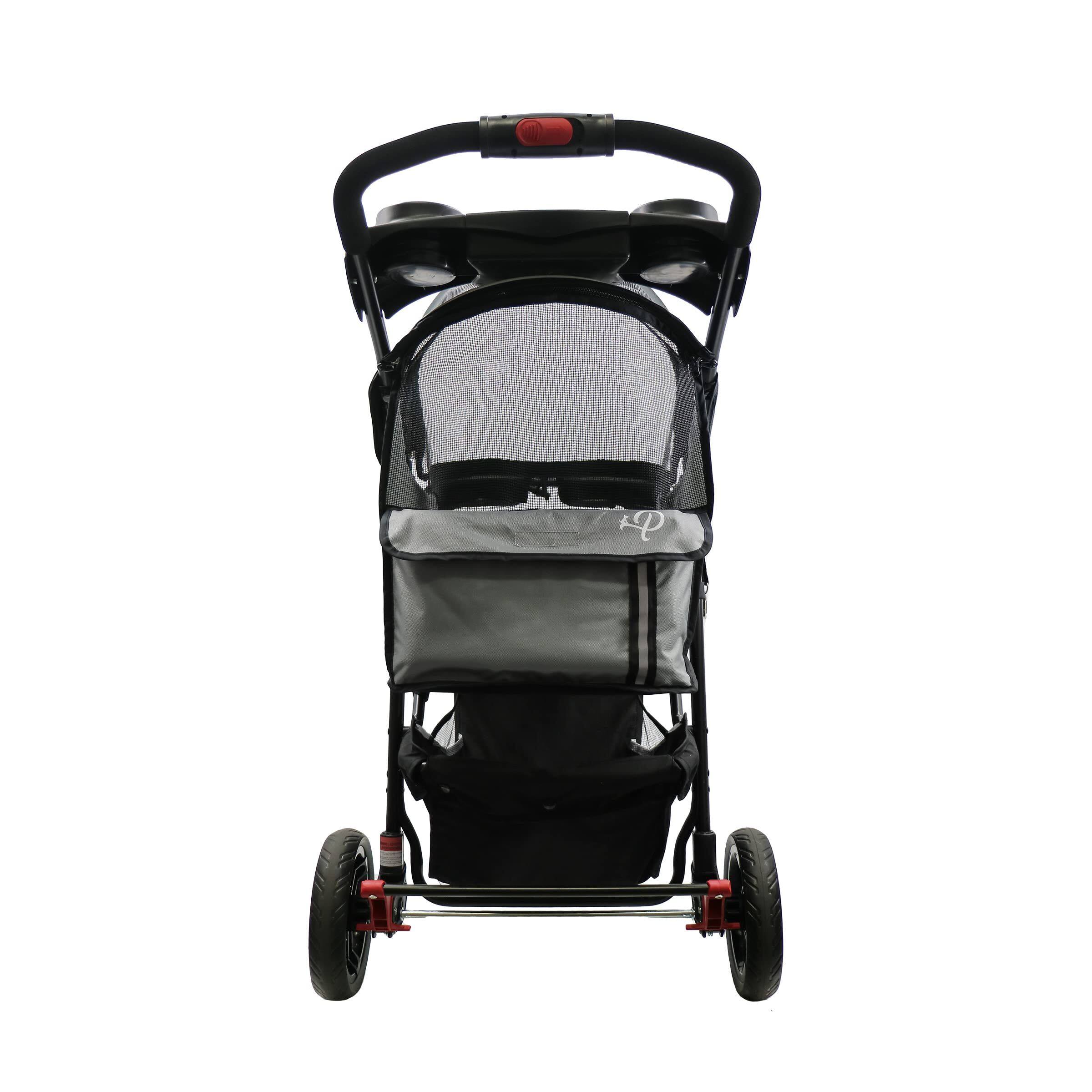Angle. Petique - Petique Revolutionary Stroller, Dog Cart for Small to Medium Size Pets, Ventilated Pet Jogger for Cats & Dogs.