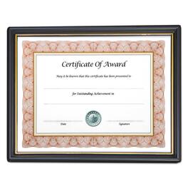 Nu-Dell - Economy Framed Achievement Awards 11 X 8.5 Horiztontal Orientation White With Black Border