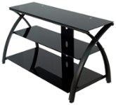 Front Zoom. Calico Designs - Futura 3-Tier Glass TV Stand for Most Flat-Panel TVs Up to 46" - Black.