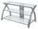 Front Zoom. Calico Designs - Futura 3-Tier Glass TV Stand for Most Flat-Panel TVs Up to 46" - Silver.
