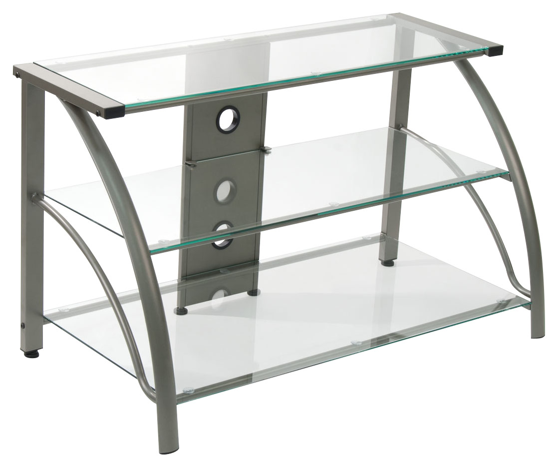 Calico Designs - Stiletto 3-Tier Glass TV Stand for Most Flat-Panel TVs Up to 40" - Champagne