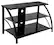 Front. Calico Designs - Stiletto 3-Tier Glass TV Stand for Most Flat-Panel TVs Up to 40" - Black.