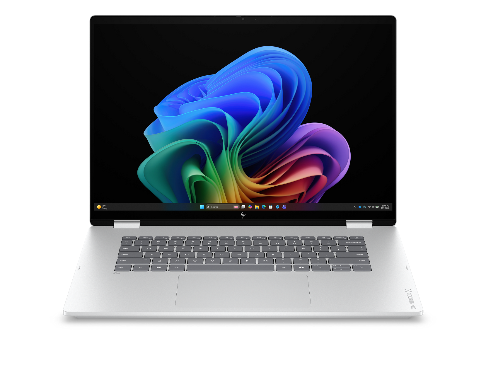 HP - OmniBook X Laptop Computer 16" 2K Touch Screen Intel Core Ultra 5 16 GB - Glacier silver aluminum