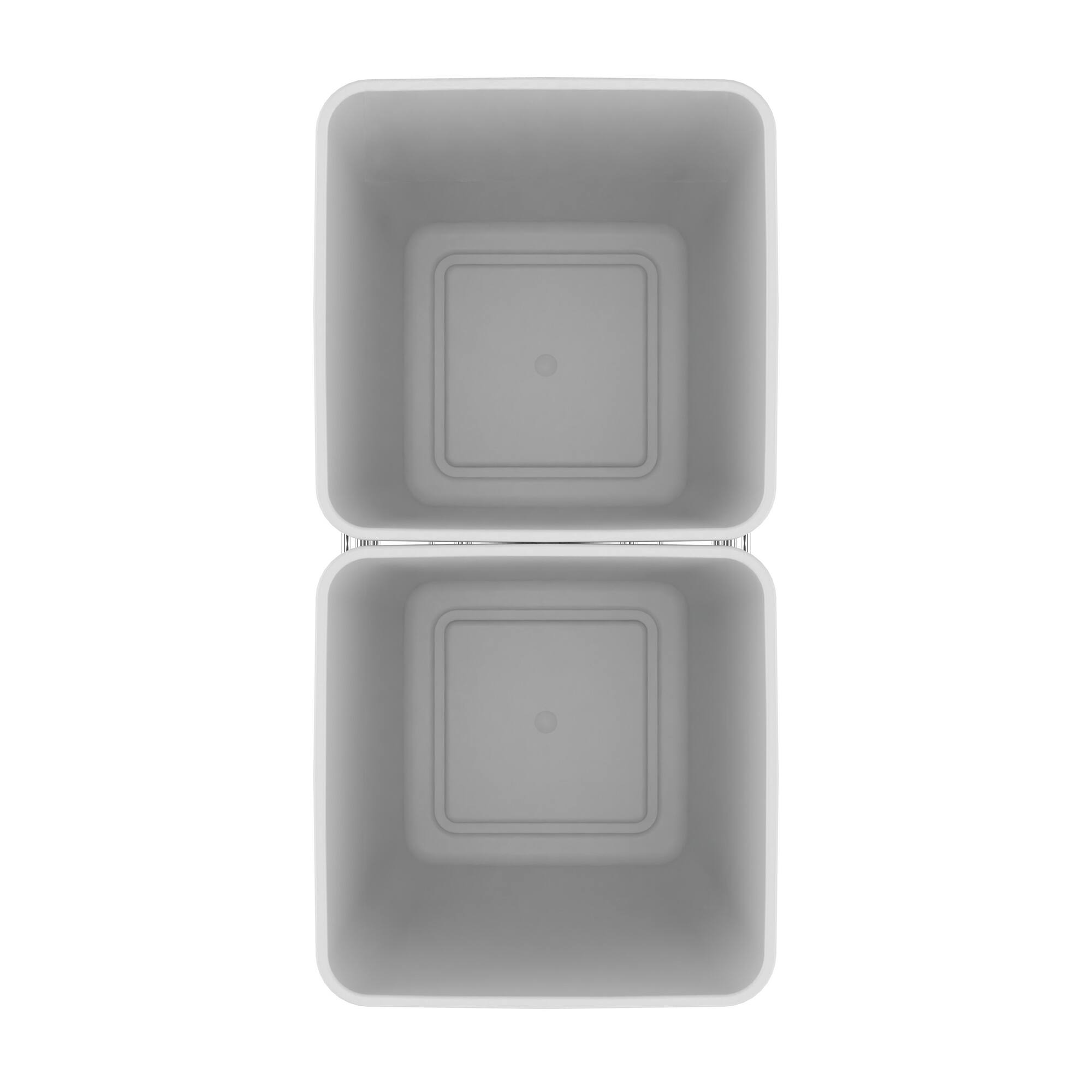 Alt View 8. Rev-A-Shelf - Rev-A-Shelf Double Pullout Trash Cans 27 qt. for Kitchen, White, RV-15KD-11C S - White.