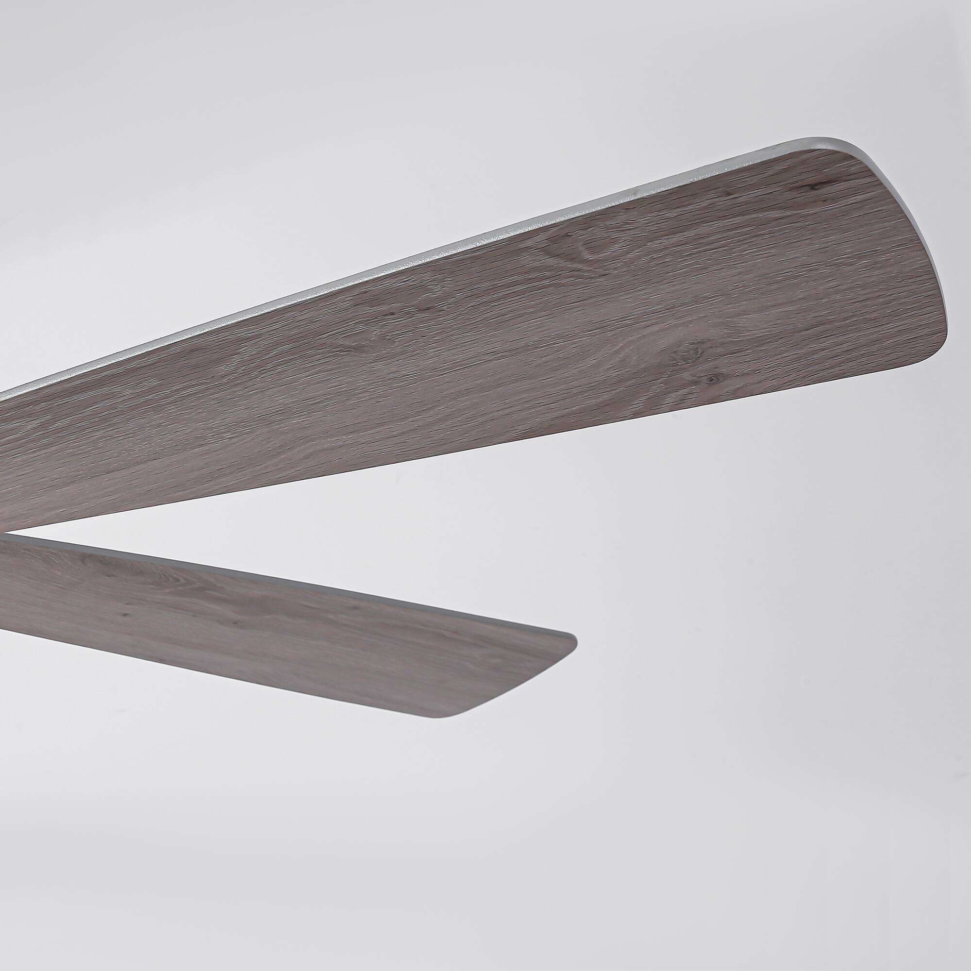 Alt View 4. Parrot Uncle - 52" Modern Gray Wooden Ceiling Fan with Light and Remote - Graphite.