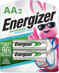 Energizer - Rechargeable AA Batteries (2 Pack), Double A Batteries - Front_Zoom