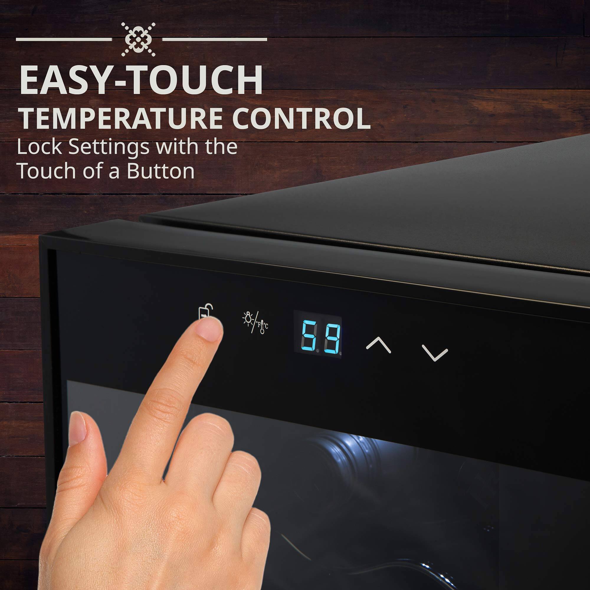 EASY-TOUCH TEMPERATURE CONTROL  
Lock Settings with the Touch of a Button  

5.8