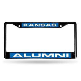 Rico Industries - Kansas Jayhawks Alumni Black Metal Laser Cut License Plate Frame - Multi