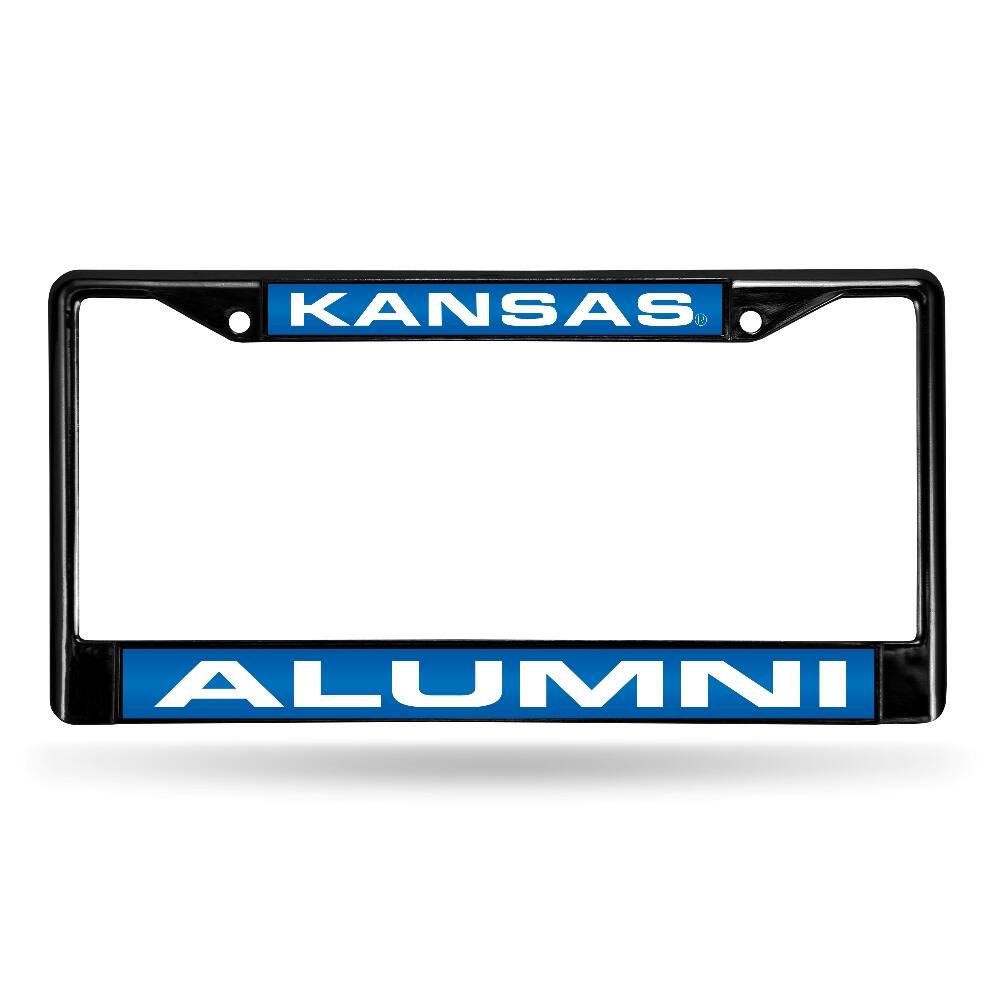 Kansas Jayhawks Alumni Black Metal Laser Cut License Plate Frame