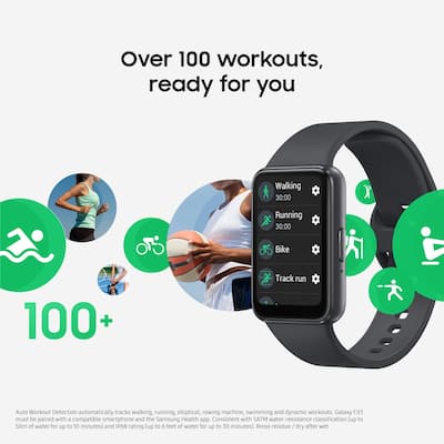 Samsung Galaxy Fit3 Aluminum Smartwatch 40mm BT Dark Gray (2025 Samsung Galaxy Fit3 Aluminum Smartwatch 40mm BT Dark Gray (2025