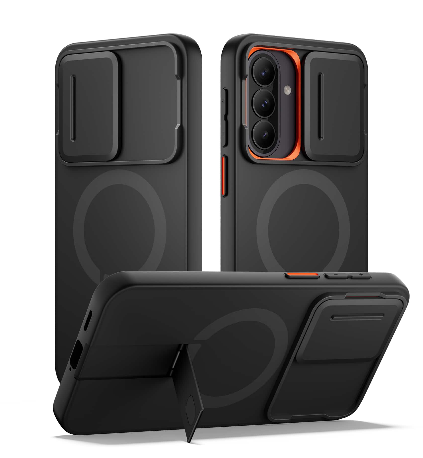 SURITCH - Phone Case for Samsung Galaxy A57 5G, Compatible with MagSafe, Shockproof Bumper Cover with Camera Cover & Kickstand - Black price history on PriceWatchPro