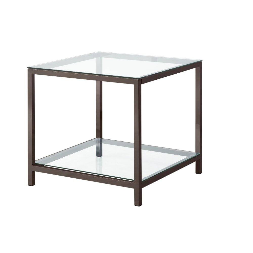 Alt View 2. Coaster Co. of America - Trini 3-piece Coffee and End Table Set Black Nickel - Black.
