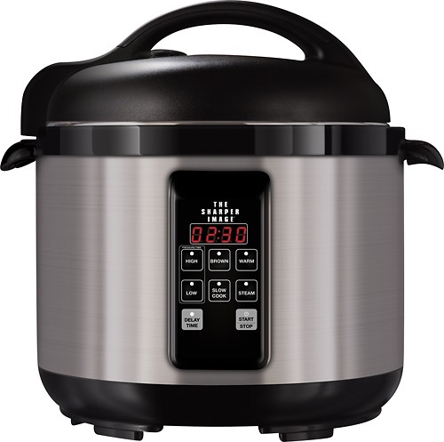 Best Buy: The Sharper Image 5-Qt. Pressure Cooker Stainless-Steel SHP-8149