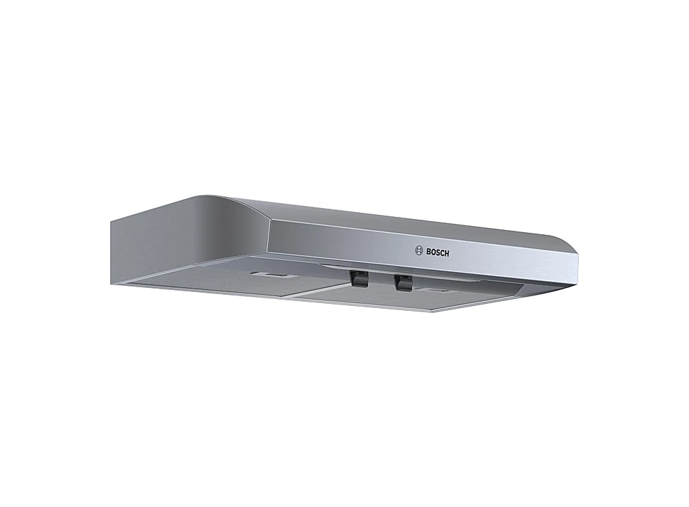 Angle View: Bosch - 300 Series 30" Convertible Range Hood - Stainless Steel