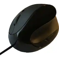 Front. ErgoGuys - COMFI II WIRED ERGONOMIC COMPUTER MOUSE BLACK - Optical - Cable - White - USB - 1000 dpi - 5 Button(s) - Right-handed - White.