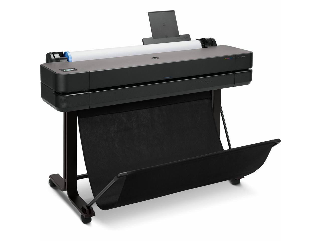 Alt View 5. HP - HP DesignJet T630 Large Format 36-inch Plotter Printer with Auto Sheet Feeder, Media Bin & Stand (5HB11D).