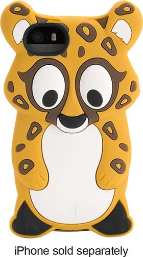 Front. Griffin - KaZoo Cheetah Case for Apple® iPhone® 5 and 5s - Yellow.