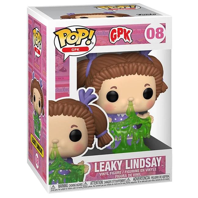 FO FIEO PAILKIDS PIK 08 I POP! GPK S GPK NICK PAILKIDS U LRISA WARNING: CHOKING HAZARD. x t br LEAKY LINDSAY FIGURINE EN VINYLE FIGURE / VINYL DE VINIL FIGURA PELIGRO DE ASFOGA ETOUFFEMENT A ADVERTENCIA p nitot metares de 3 meses DANGER D pequetas B adicuade ATTENTION: de O x Pates N