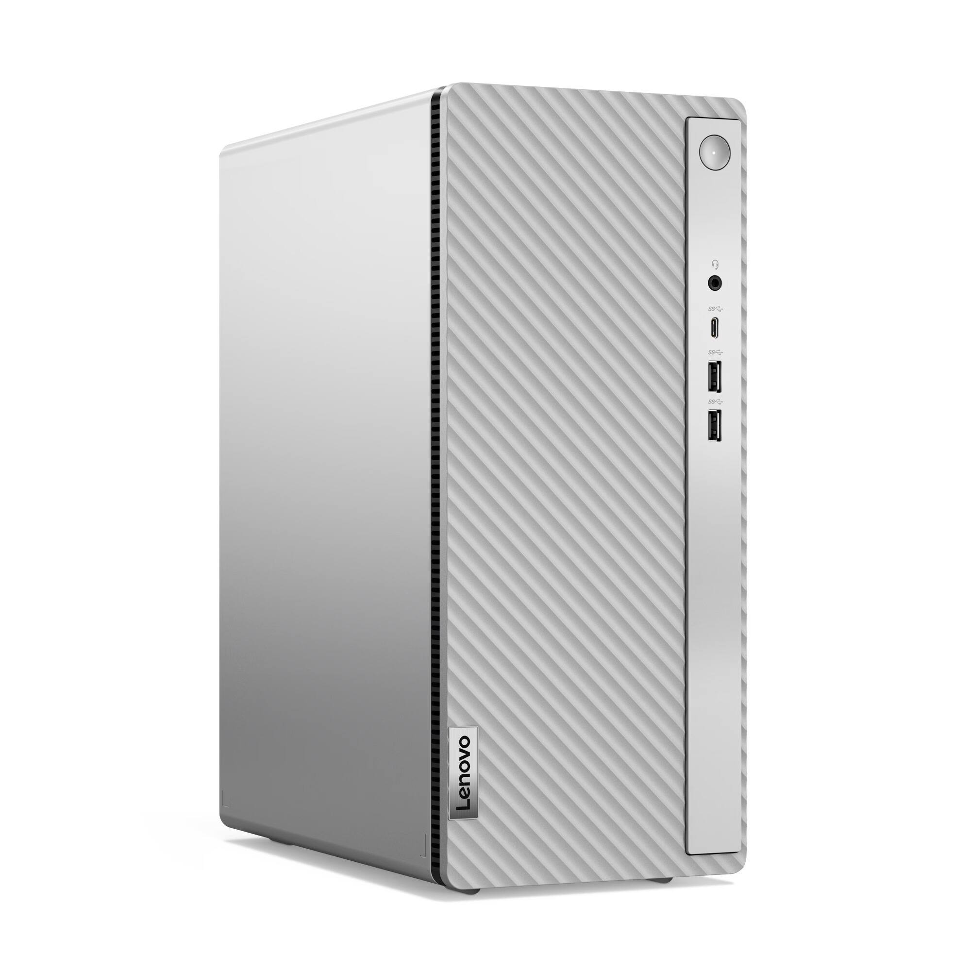 Angle. Lenovo - Lenovo IdeaCentre Tower 14IRR9 Desktop Intel Core i7-14700 16GB 512GB SSD W11H - Cloud Grey.