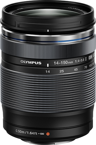 Olympus - m.Zuiko ED 14-150mm f/4.0-5.6 II Wide-Angle-to-Telephoto Lens - Black