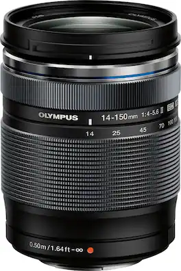 Olympus - m.Zuiko ED 14-150mm f/4.0-5.6 II Wide-Angle-to-Telephoto Lens - Black