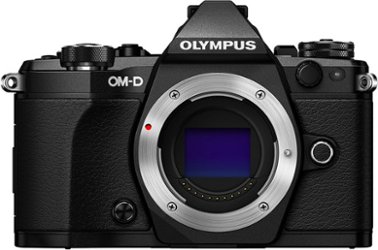 Olympus - OM-D E-M5 Mark II Mirrorless Camera (Body Only) - Black - Front_Zoom