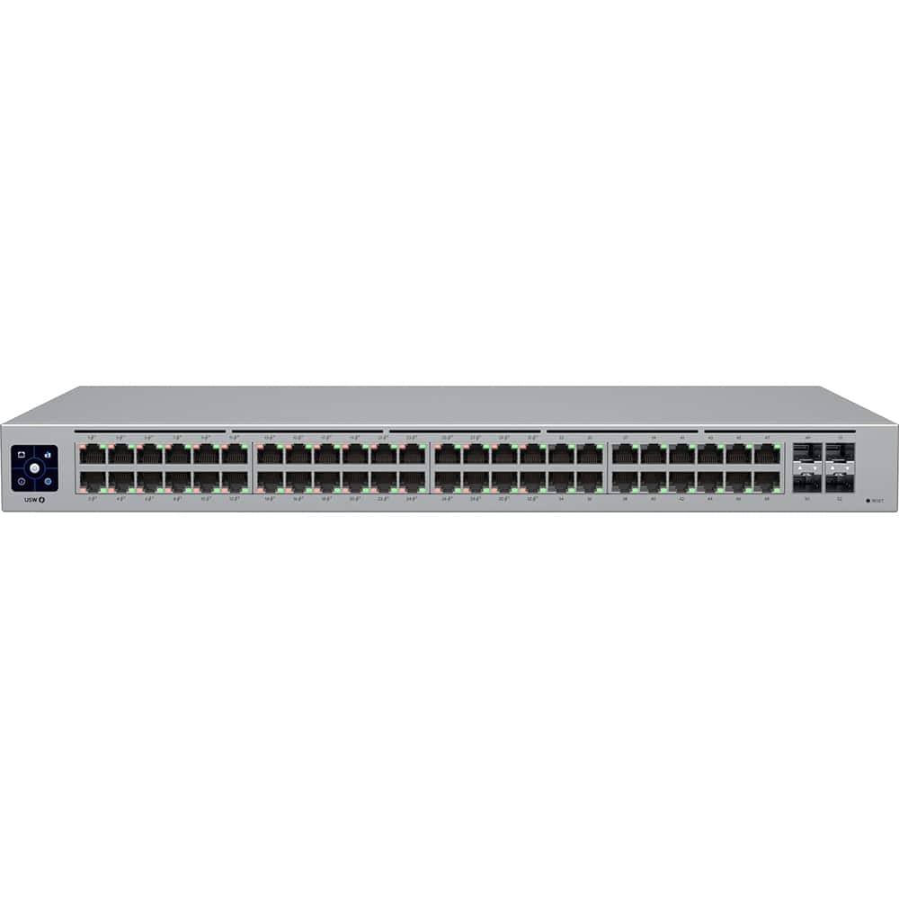 Ubiquiti - 48-Port Gigabit PoE+ Compliant Managed Switch USW-48-POE - Gray