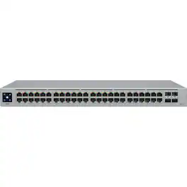 Ubiquiti - 48-Port Gigabit PoE+ Compliant Managed Switch USW-48-POE - Gray