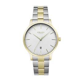 Obaku - Lyng Stor Bright Men’s Two-Tone Stainless Steel Link Bracelet Watch – - Silver/Gold