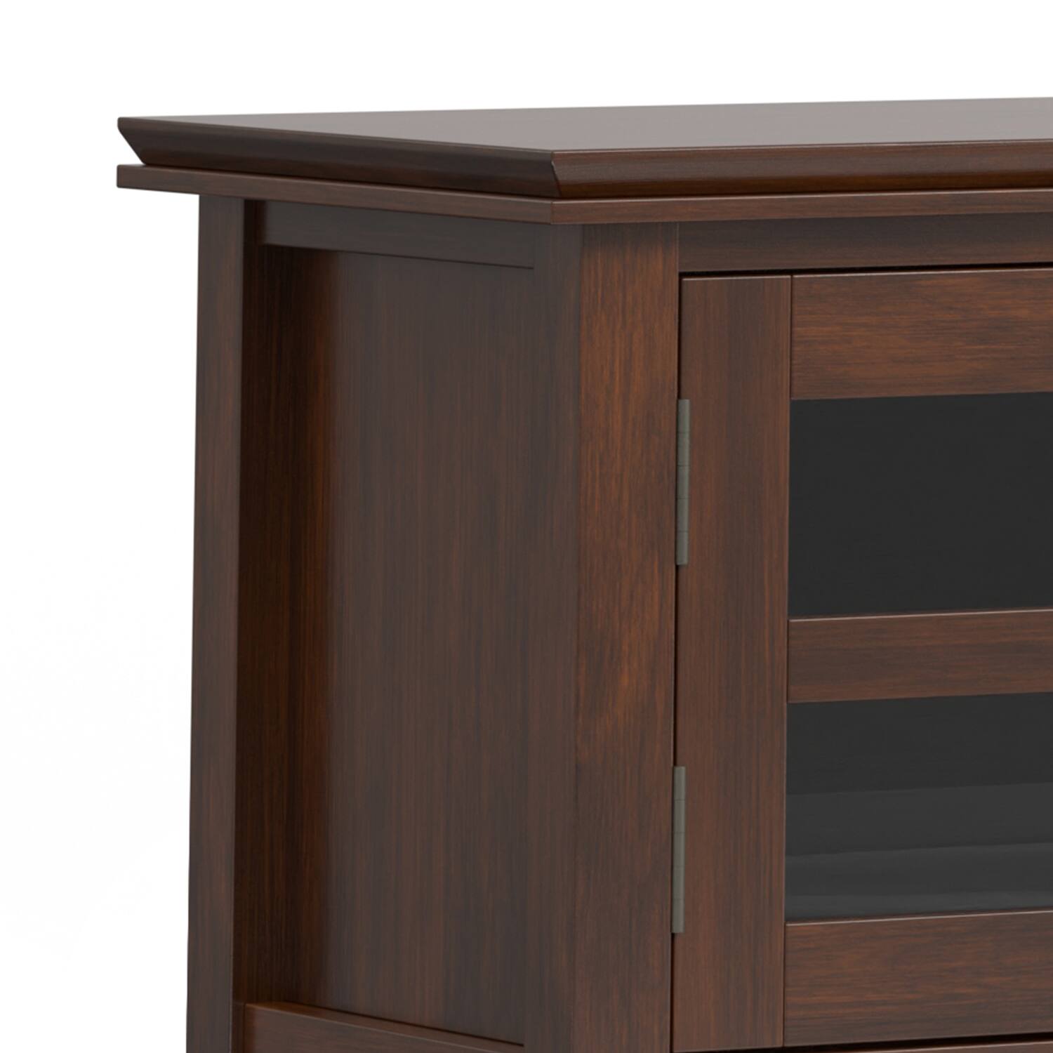 Alt View 4. Simpli Home - Artisan SOLID WOOD 72 inch Wide Transitional TV Media Stand in Russet Brown For TVs up to 80 inches - Russet Brown.