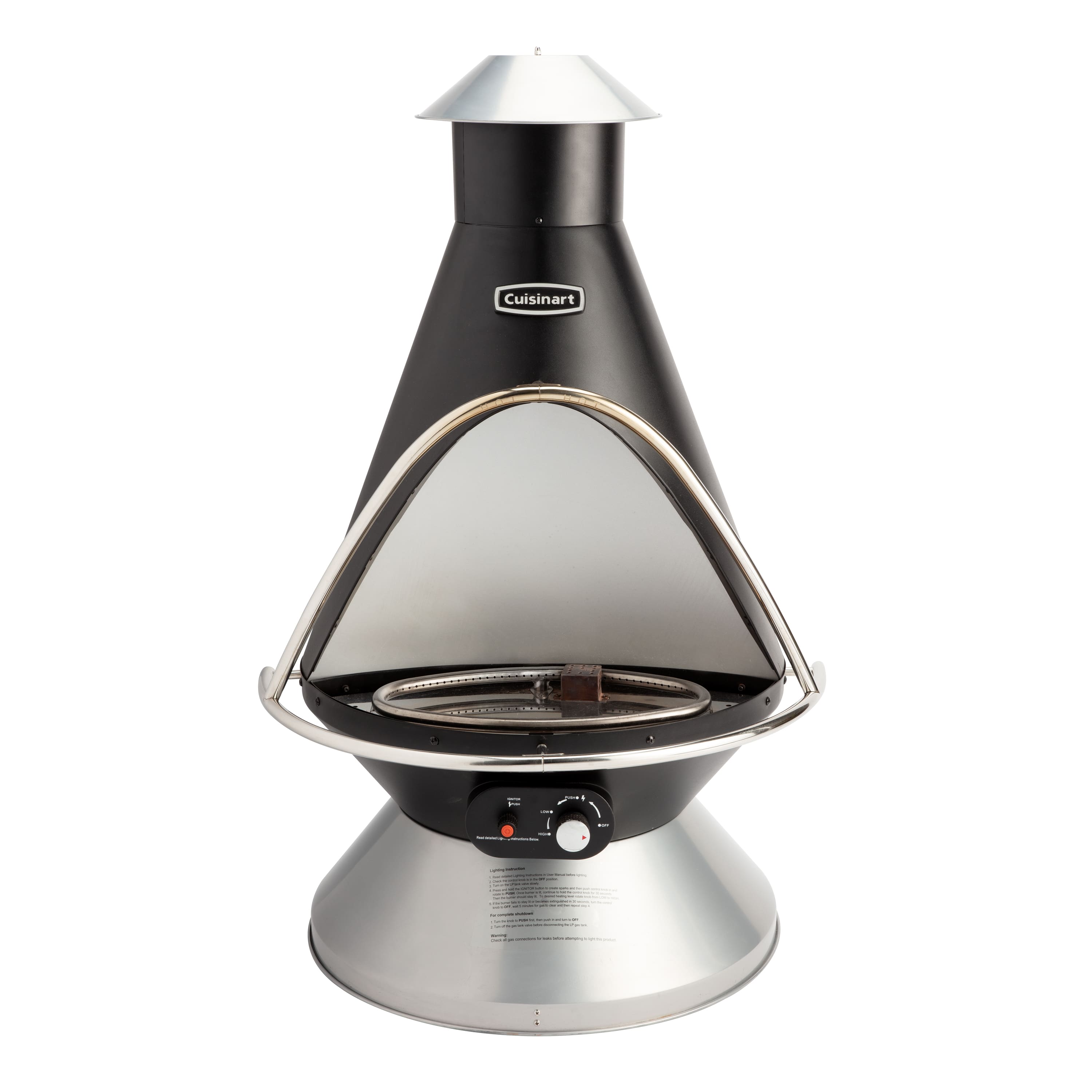 Alt View 17. Cuisinart - Chimenea Propane Fire Pit - Black.
