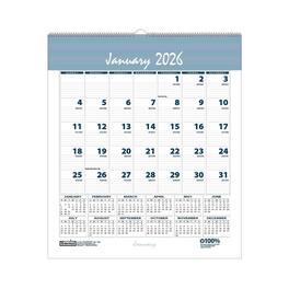 House of Doolittle - Bar Harbor Recycled Wirebound Monthly Wall Calendar 12 Month January 2026 to December 2026
