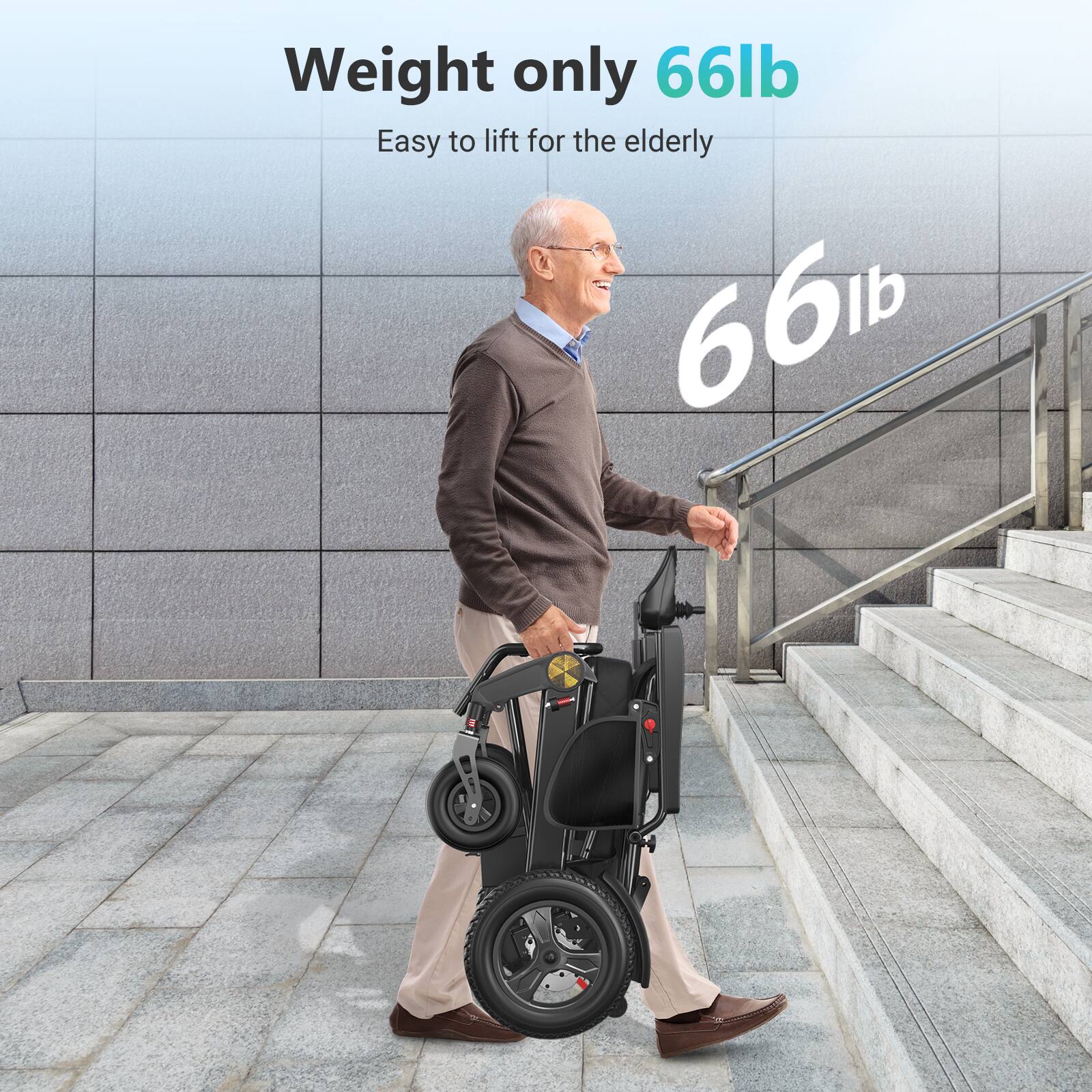 Weight only 66lb, Easy to lift for the elderly, 66lb lb