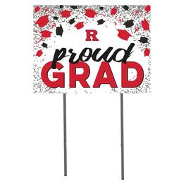 Jardine - Rutgers Scarlet Knights 18'' x 24'' Grad Yard Sign - White