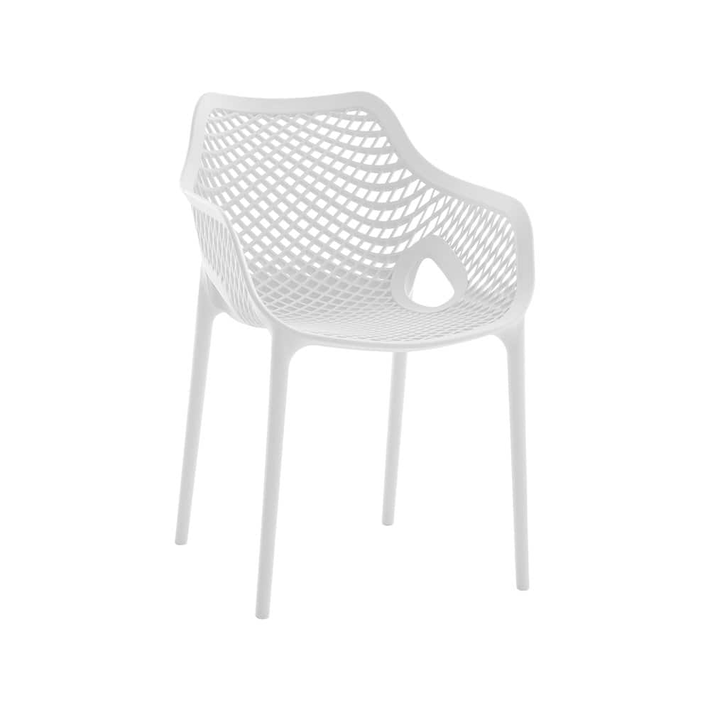 Meridian Furniture - Mykonos Outdoor Patio Dining Chair, Set of 4 - White