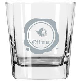 Logo Brands - Ottawa Senators 14oz. Frost Stamp Old Fashioned Glass - Multicolor