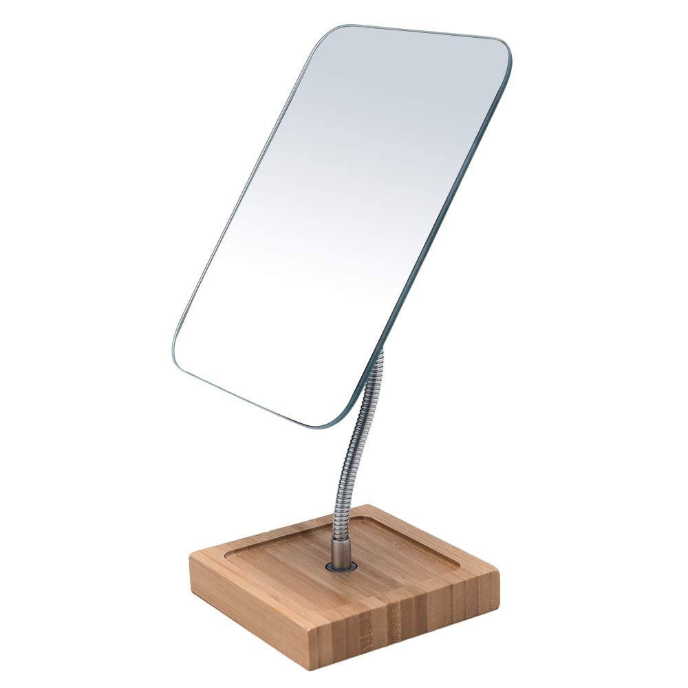 Bamboo Flexible Makeup Mirror With Stand-11.6"L x
