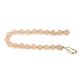 BreeBe - Frosted Glass Bead Garland (Set of 2) - Pink, Beige
