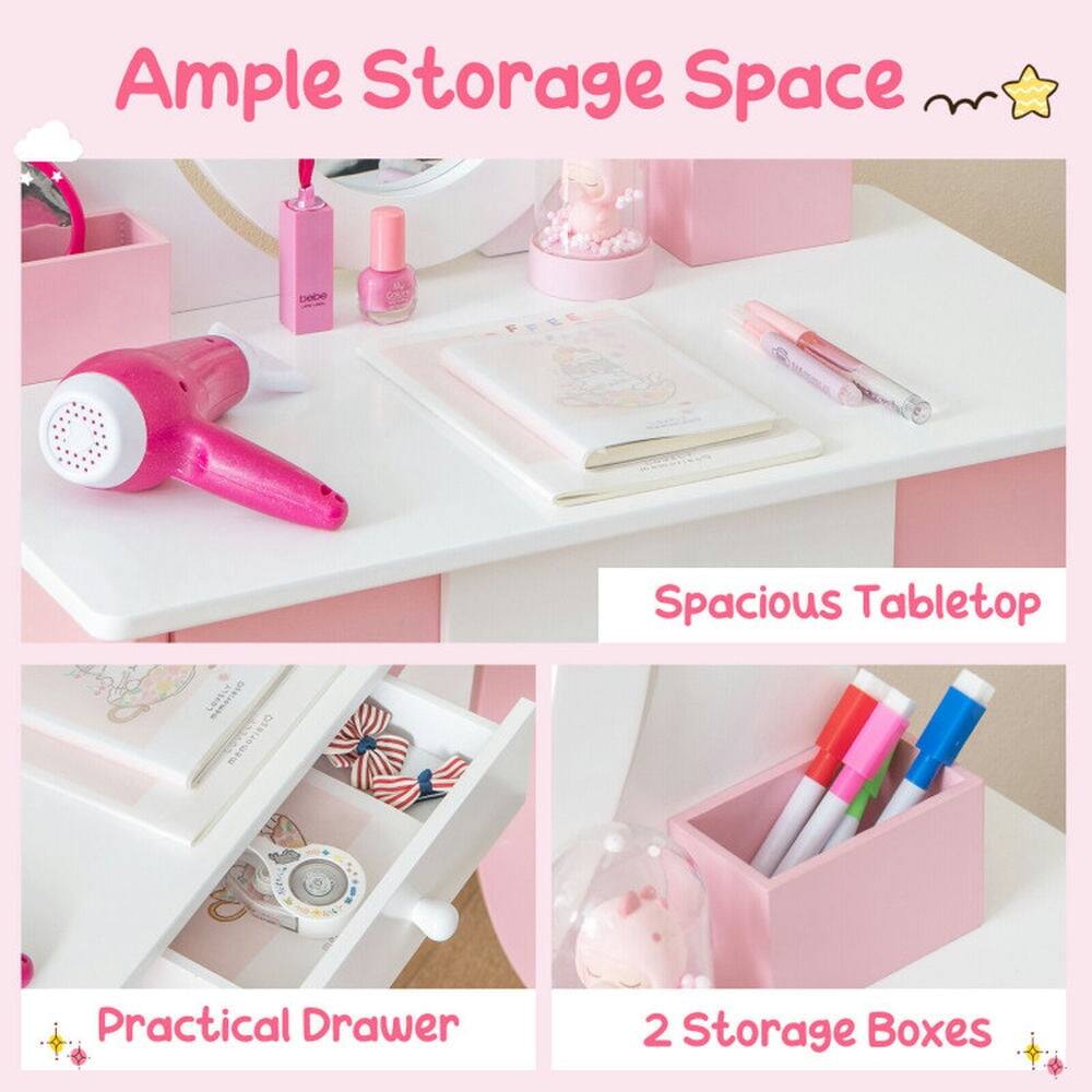 Ample Storage Space  
Spacious Tabletop  
Practical Drawer  
2 Storage Boxes