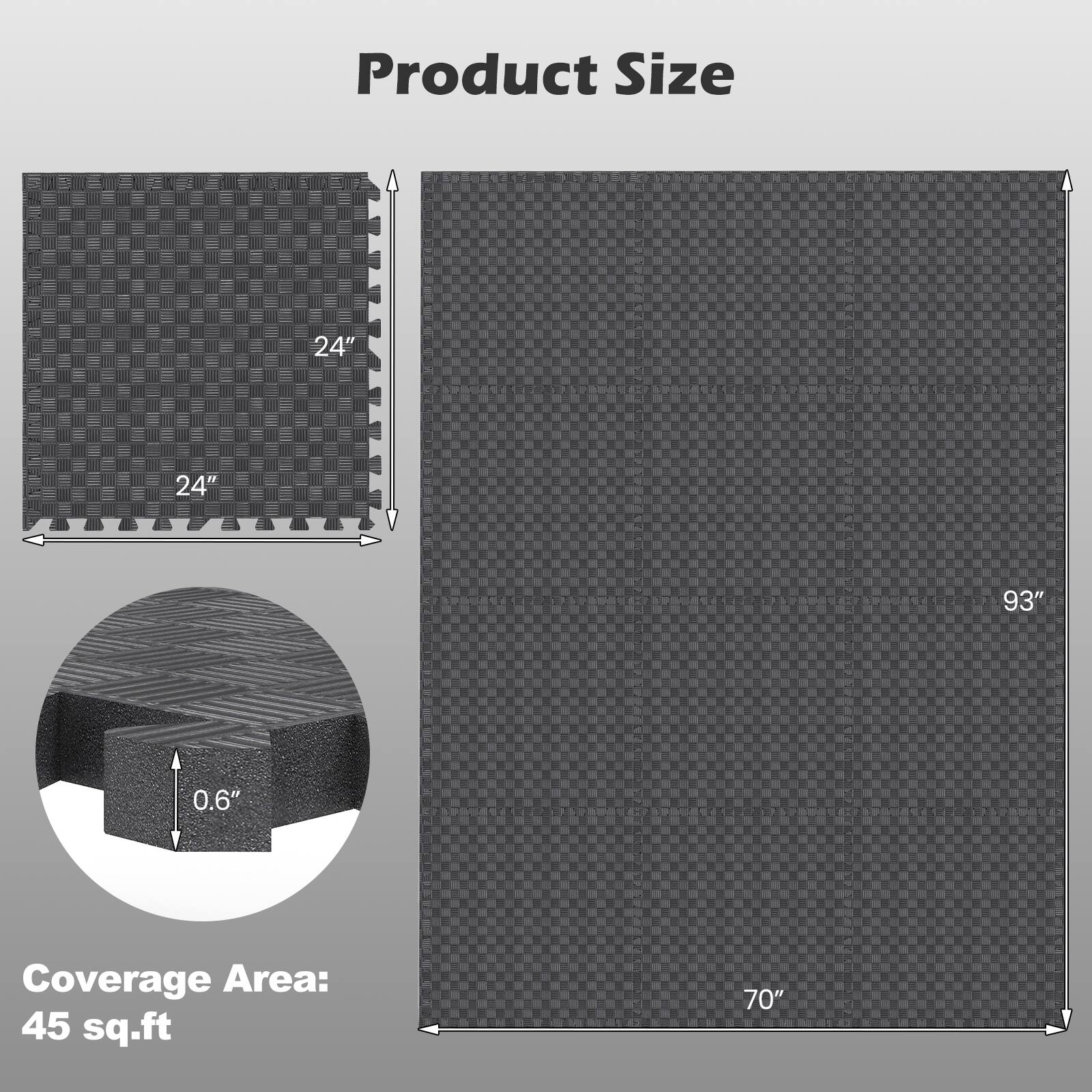 Product Size

24" x 24"
93" x 70"

Coverage Area: 45 sq.ft