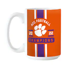 Logo Brands - Clemson Tigers 2022 ACC Football Conference Champions 15oz. Sublimated Mug - Multicolor