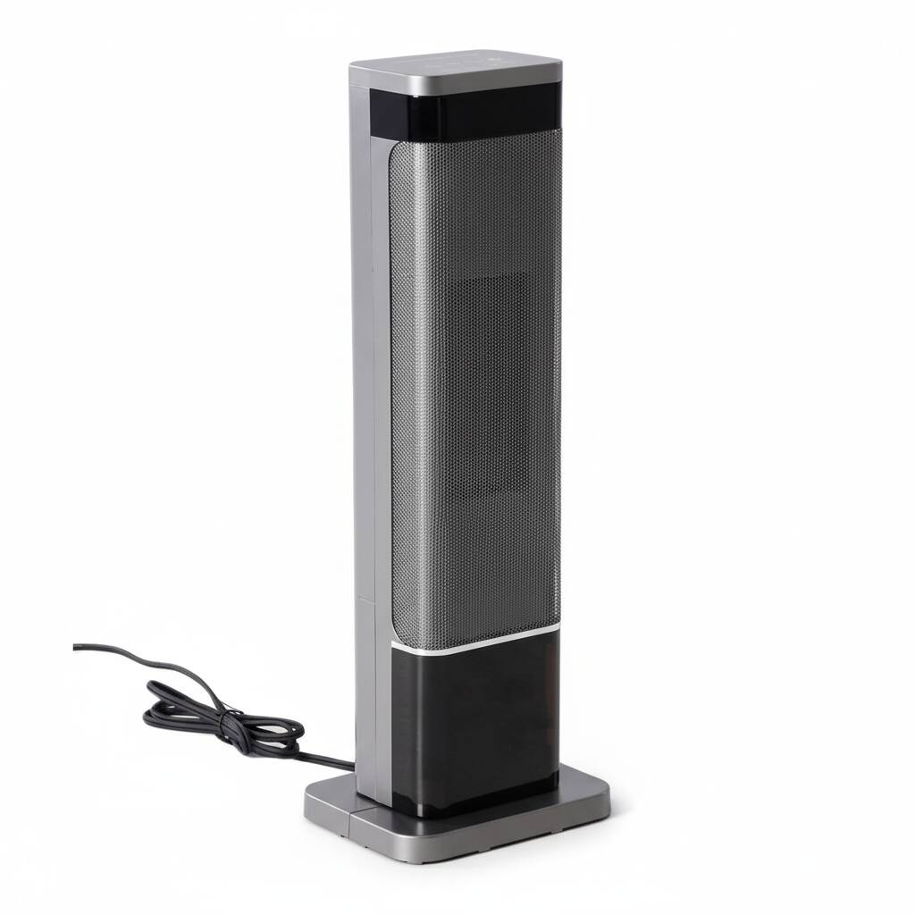 Front. AOITUN - Space Heater 3D Hyper-Realistic Flame Tower 24inch Indoor Use with Remote - silver.