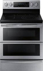 Samsung - Flex Duo™ 5.9 Cu. Ft. Self-Cleaning Freestanding Double Oven Electric Convection Range - Stainless steel - Front_Standard