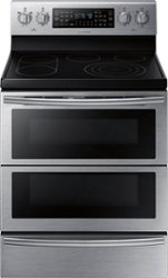 Samsung - Flex Duo™ 5.9 Cu. Ft. Self-Cleaning Freestanding Double Oven Electric Convection Range - Stainless steel - Front_Zoom