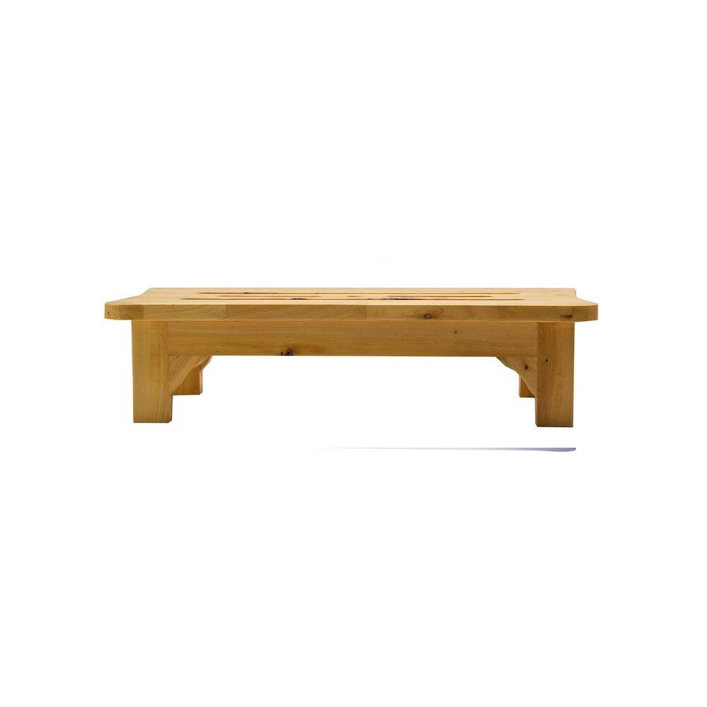 Angle. Alfi - 24'' Wooden Stool for your Wooden Tub - Natural Wood.