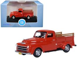 1948 Dodge B-1B Pickup Truck 1/87 (HO) Scale Diecast Model Car by Oxford Diecast - Red